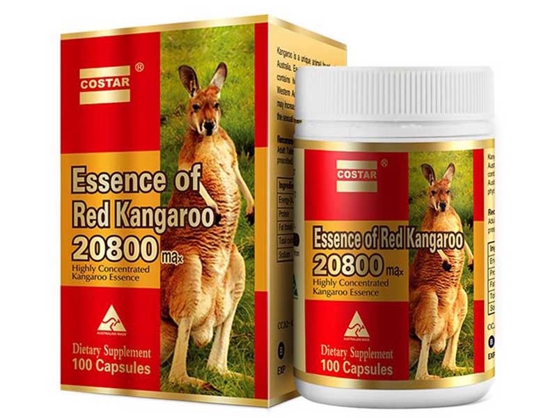 Sản phẩm tăng cường sinh lý nam của Úc Essence of Red Kangaroo có chứa nhiều thành phần quý hiếm